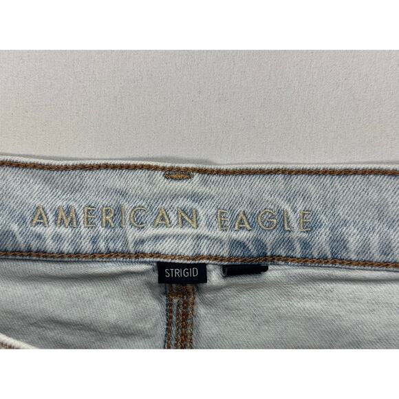 American Eagle Women's Highest Rise Baggy Straight Blue Jeans - Size 6 (25x31) - Picture 4 of 6